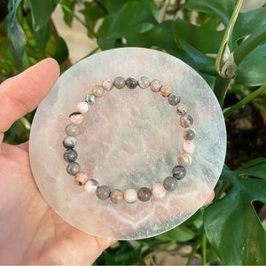 Pink Zebra Jasper Healing Bracelet
